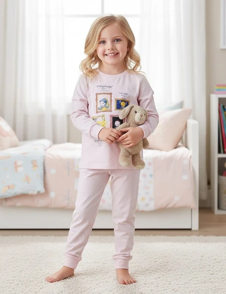 Kız Çocuk Pijama Takım - Resim 3