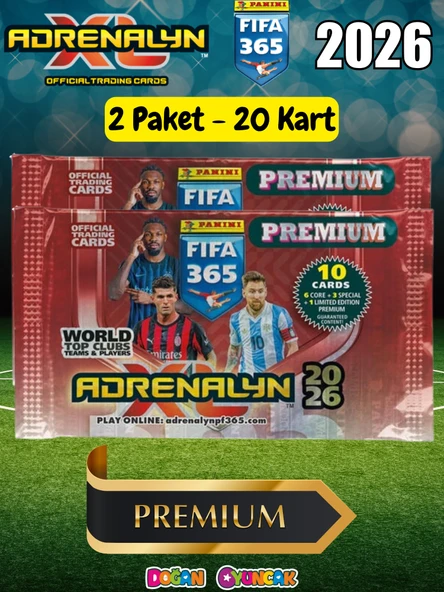 Panini FIFA 365 Adrenalyn XL 2026 Premium Kart (2 Paket) - Futbolcu Kartları - Trading Oyuncu Kartı - Fifa Oyuncu Kartı ürün görseli 1