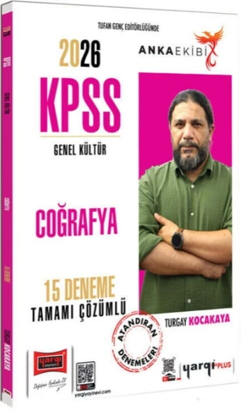 2026 KPSS Genel Kültür Coğrafya Anka Ekibi Tamamı Çözümlü 15 Deneme Yargı Yayınları ürün görseli 1