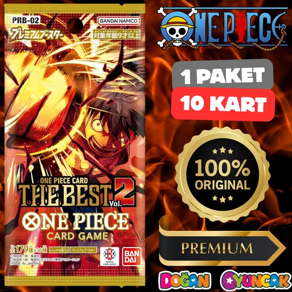 Orijinal One Piece The Best Card Vol 2 PRB-02 - One Piece En İyisi Koleksiyonluk Kart One Piece Premium Kart ürün görseli 1