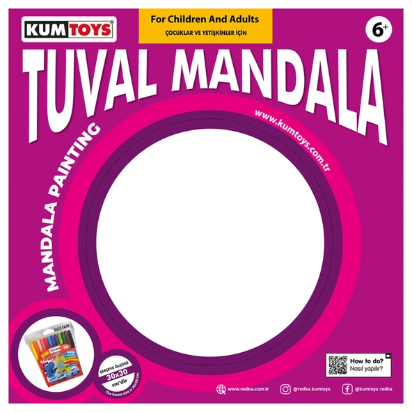 Kumtoys Tuval Mandala - Sanat Seti - Tuval Setleri - Tuval Boyama Mandal Seti ürün görseli 1