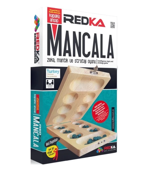 Ahşap Mangala Oyunu - Akıl ve Zeka Oyunu - Mangala Oyunu - Redka Mangala Oyunu - Strateji Oyunu ürün görseli 1