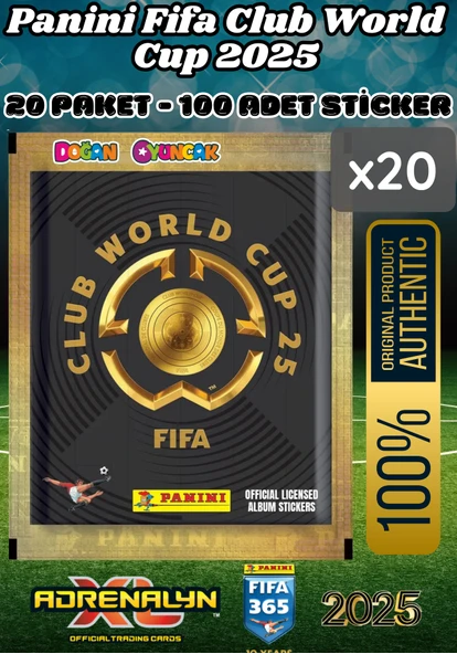 Panini FIFA Club World Cup 25 Sticker (20 Paket) - Fifa Dünya Kupası 2025 Trading Futbolcu Sticker Panini - Panini Stick ürün görseli 1
