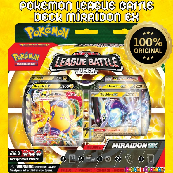 Orijinal Pokemon League Battle Deck Miraidon Ex Kartları - Pokemon Oyun Kartları - Pikachu Koleksiyonluk Kartı ürün görseli 1
