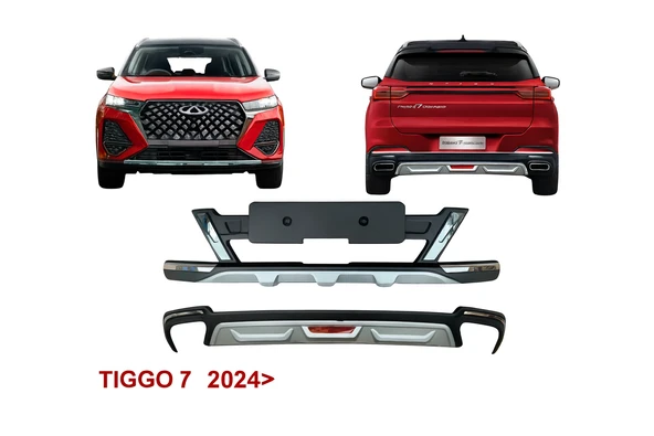 AUTOGP Chery tiggo 7 promax ön ve arka tampon koruma difüzör plastik 2024+ ürün görseli 1