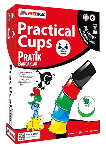 Orijinal Pratik Bardaklar Oyunu - Akıl ve Zeka Oyunu - Hızlı Bardaklar Oyunu - Redka Pratik Bardaklar Oyunu - Strateji O ürün görseli 1