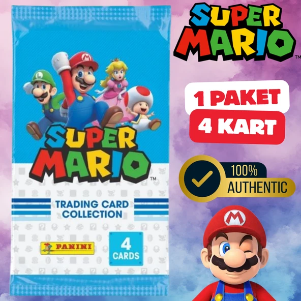Orijinal Süper Mario Treadin Card - Süper Mario Oyun Kartları - Süper Mario Koleksiyonluk Kartı ürün görseli 1
