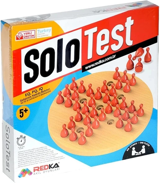 Ahşap Solo Test Oyunu - Akıl ve Zeka Oyunu - Solo Oyunu - Redka Solo Test Oyunu - Strateji Oyunu ürün görseli 1