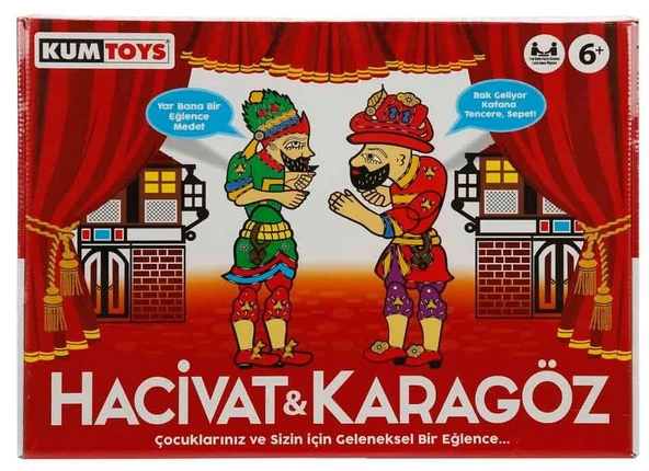 Hacivat ve Karagöz Oyunu - Kumtoys Hacivat ve Karagöz Sahne Seti - Sanat Oyunları ürün görseli 1