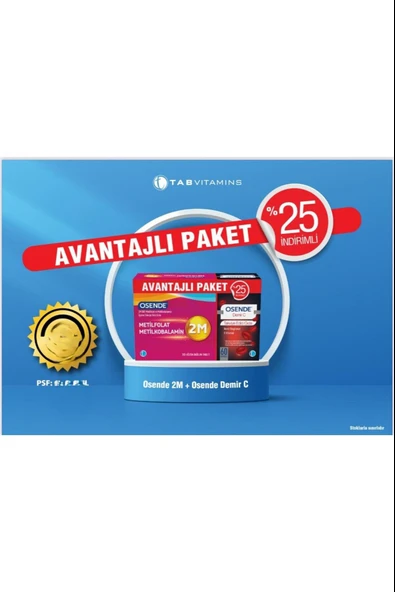 Osende 2M 30 Tablet+ Osende Demir C 60 Kapsul Kofre ürün görseli 1