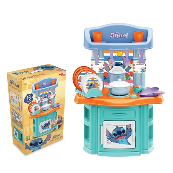 Stitch Şef Mutfak Seti - Mutfak Setleri - Ev Oyuncak Setleri - Disney Stitch Mutfak ürün görseli 1