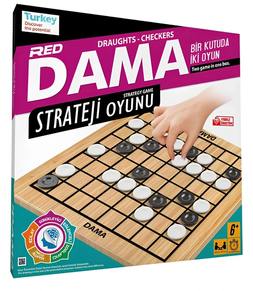 Ahşap Orijinal Dama Oyunu - Akıl ve Zeka Oyunu - Ahşap Dama Oyunu - Redka Dama Oyunu - Strateji Oyunu ürün görseli 1