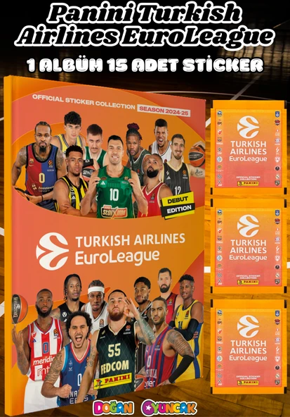 Turkish Airlines Euroleague Kapaklı Albüm - Basketbol EuroLeague Sticker Çıkarmaları Panini Basketbol Albümü ürün görseli 1