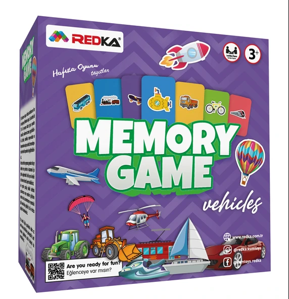 Redka Hafıza Kartları Taşıtlar - Redka Hafıza Oyunu Memory Oyunu - Eğitici Kartlar Eğitici Kart Oyunu ürün görseli 1