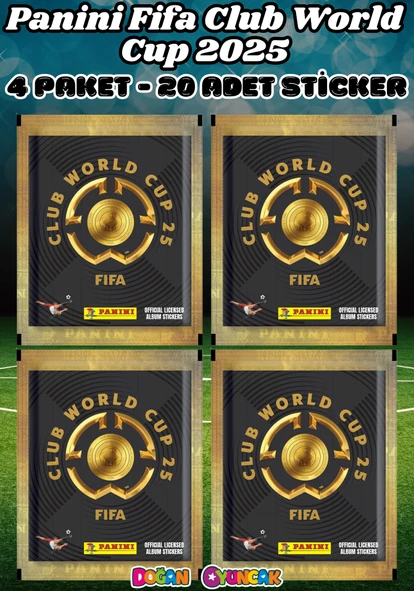 Panini FIFA Club World Cup 25 Sticker (4 Paket) - Fifa Dünya Kupası 2025 Trading Futbolcu Sticker Panini - Panini Sticke ürün görseli 1