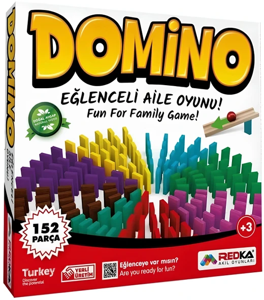 Ahşap Renkli Domino Oyunu - Redka Domino Oyunu Ahşap Oyuncaklar - Domino Oyunu ürün görseli 1