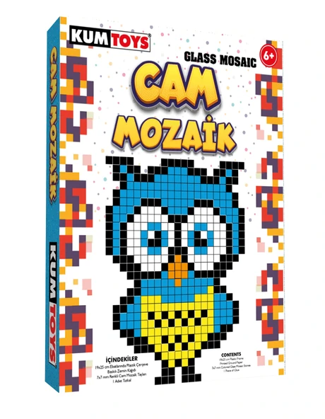 KumToys Cam Mozaik Sanatı - Sanat Seti - Taş Sanat Setleri - Maket Yapımı Mozaik Seti ürün görseli 1