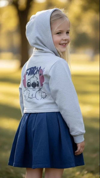 Stitch Kız Çocuk Elbise - Resim 2