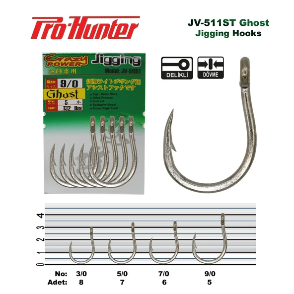 Ghost Jigging Hooks Jig İğnesi - Resim 3