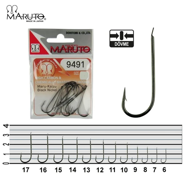 Maruto 9491 Maru-Kaizu Düz Olta İğnesi - Resim 6