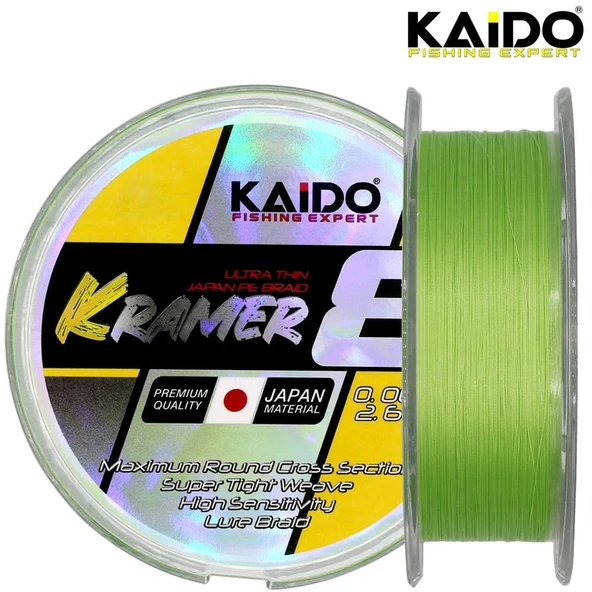 Kramer Japan 8X Braid 250 Mt Lime Green ürün görseli 1