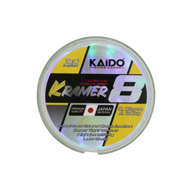 Kramer Japan 8X Braid 150 Mt Lime Green - Resim 4