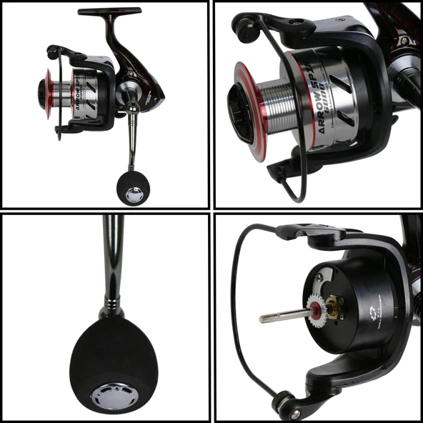 AJIKING Arrow Spin Red 5+1BB Olta Makinesi - Resim 3