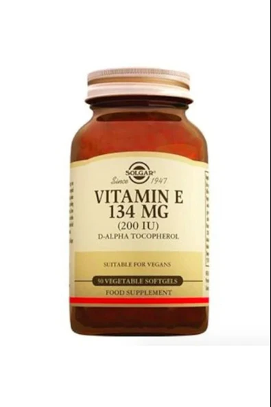 Solgar Vitamin E 200 IU 50 Vegetable Softgel ürün görseli 1