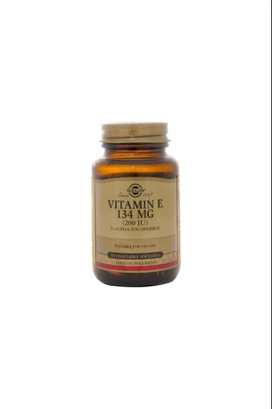Solgar Vitamin E 200 IU 50 Vegetable Softgel ürün görseli 1