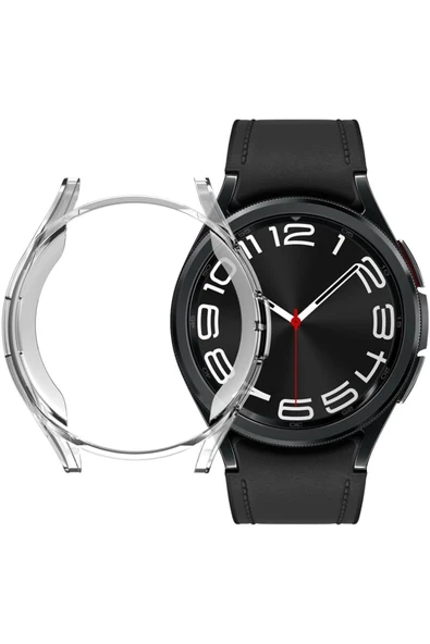 bbtech Galaxy Watch Seri 5/4 Uyumlu 40mm Şeffaf 360 Silikon Birebir Tam Uyum Ekran Kasa Koruyucu ürün görseli 1
