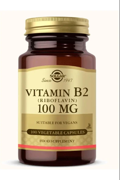 Solgar Vitamin B2 Riboflavin 100 mg 100 Kapsül ürün görseli 1