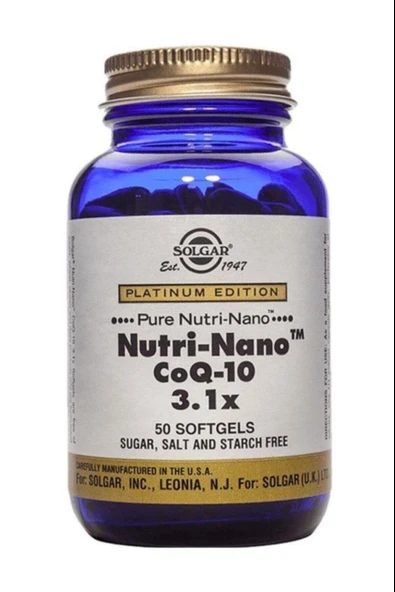 Solgar Nutri-Nano CoQ-10 50 Kapsül ürün görseli 1