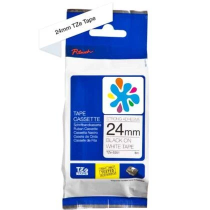 Brother TZE-S251 Muadil Beyaz Lamine Etiket ürün görseli 1