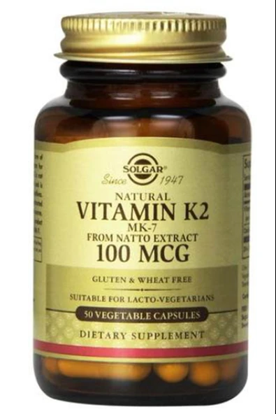 Solgar Vitamin K2 100 mcg 50 Kapsül - Resim 2