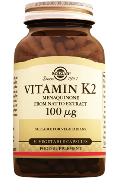 Solgar Vitamin K2 100 mcg 50 Kapsül ürün görseli 1