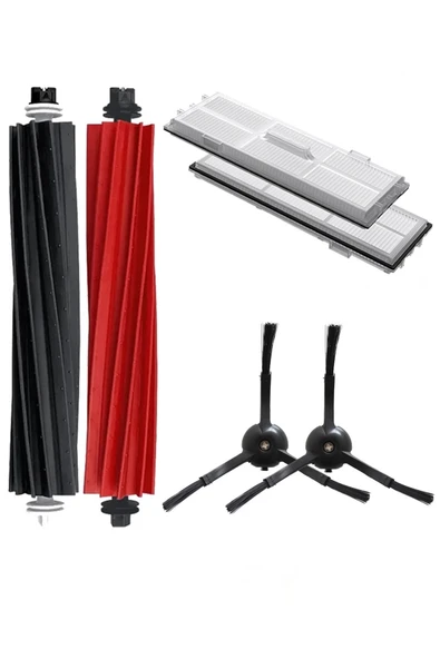 Rovexa Roborock S8 & S8 Plus & S8 Pro Ultra Uyumlu 5 Parça Siyah Yan Fırçalı Set ürün görseli 1