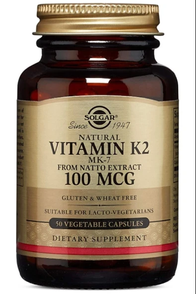 Solgar Vitamin K2 100 mcg 50 Kapsül - Resim 2