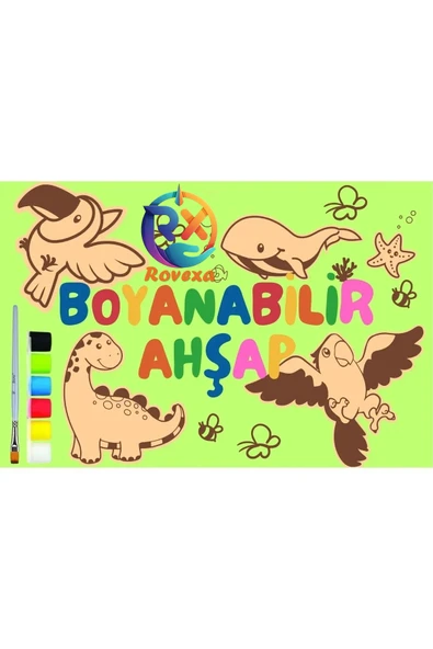 Rovexa Ahşap Boyama Oyuncak Aktivite Yaz Okulu Kreş Kurs Anaokulu Etkinlik Sanat Seti 12li ürün görseli 1