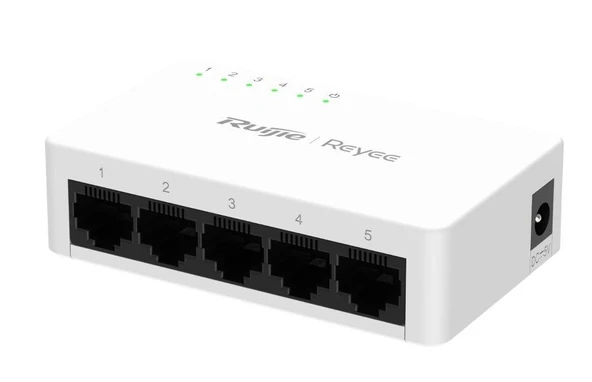 RUIJIE-REYEE RG-ES05G-L 5 PORT 10/100/1000 MBPS YÖNETILMEYEN POE OLMAYAN SWITCH SIFIR ÜRÜN ürün görseli 1