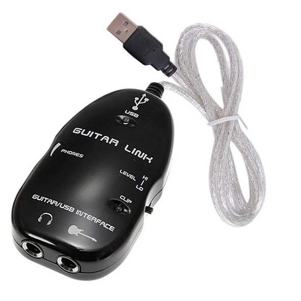 USB Gitar Link Kablosu USB Arayüz Kablosu Ses Bağlantısı PC Kayıt Adaptörü ürün görseli 1