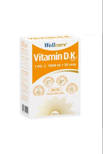Wellcare Vitamin D3 + K2 30 ml ürün görseli 1