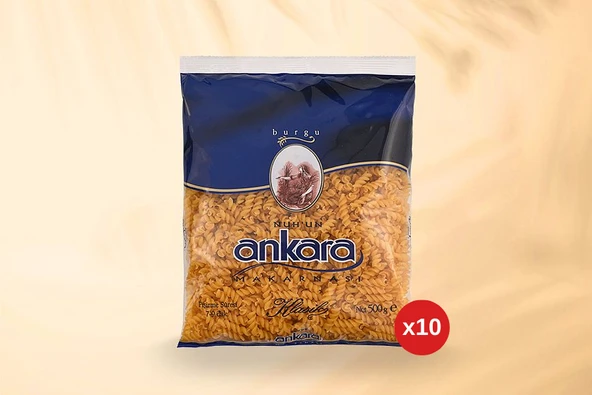 Nuh'un Ankara Burgu Makarna 500 Gr x 10 Paket ürün görseli 1
