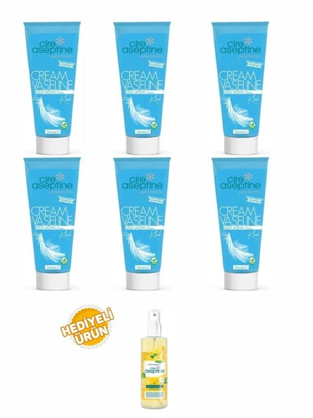 Cire Aseptine 6 Adet Klasik Vazelin Tüp 75 Ml+Limon Kolonyası 100 ml Sprey Hediyeli ürün görseli 1