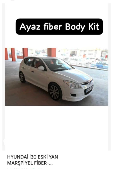 ayaz fiber body kit HYUNDAİ İ30 ESKİ KASA YAN MARŞBİYEL TAKIMI FİBER BOYASIZ ürün görseli 1