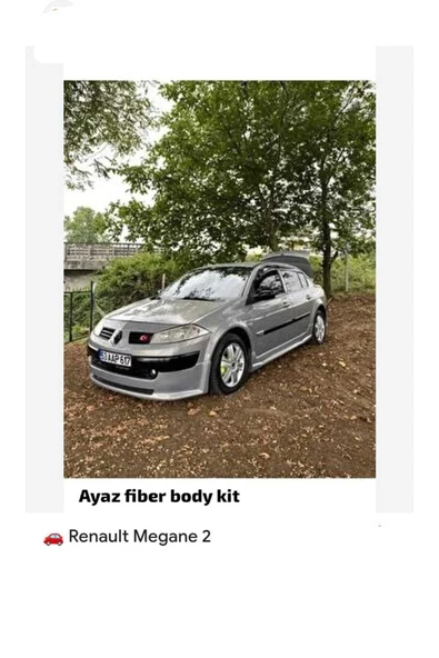 AYAZ FİBER GARAJ RENAULT MEGANE 2 ÖN TAMPON EKİ MAKYAJSIZ KASA UYUMLU KARLIK FİBER BOYASIZ ürün görseli 1