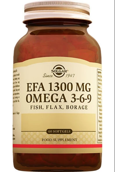 Solgar Omega 3-6-9 Efa 1300mg 60 Softjel ürün görseli 1
