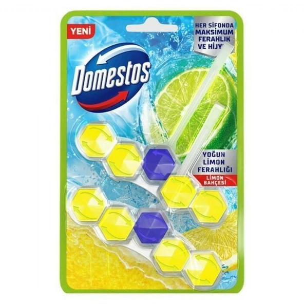 DOMESTOS WC BLOK 5'LI DUOPACK LIMON 100GR 3215 ürün görseli 1