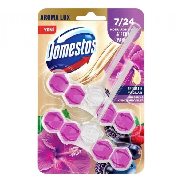 DOMESTOS WC BLOK 5'LI GUC  LUX HIBISKUS 5118 ürün görseli 1