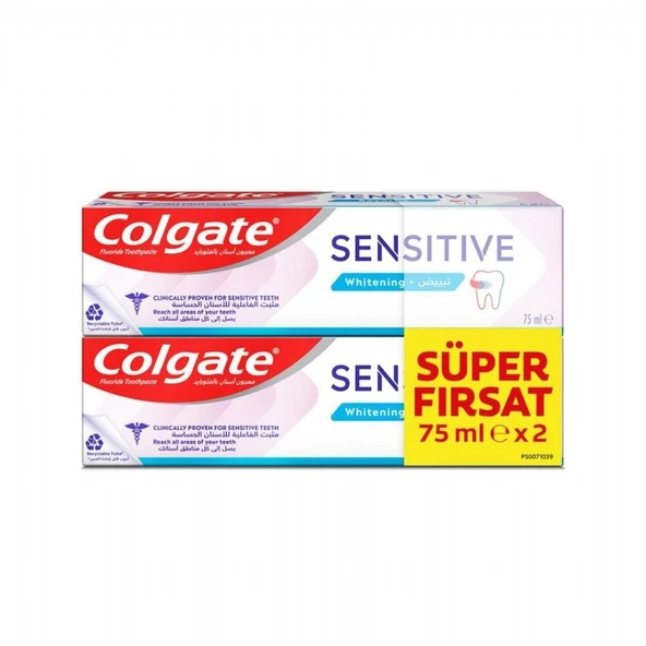 COLGATE HASSAS 2X75ML EXTRA GUC BEYAZLIK 7699 ürün görseli 1