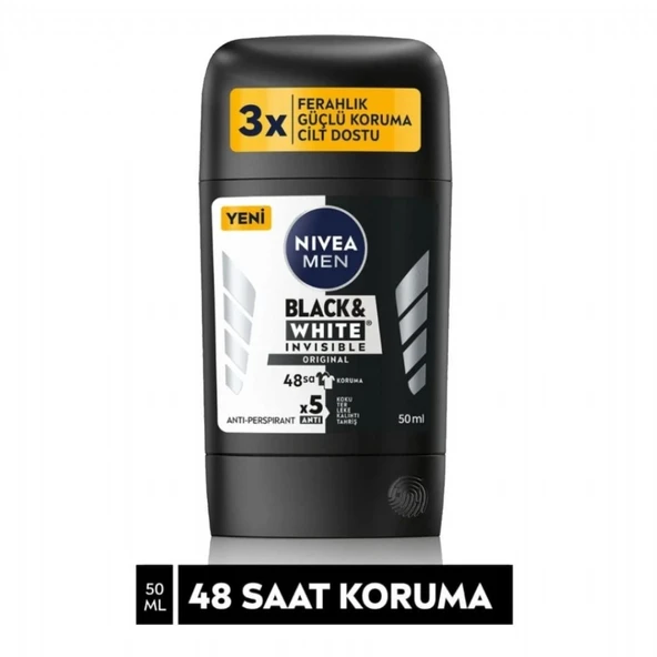 NIVEA STICK 50ML BLACK&WHITE ORG  BAY83134 ürün görseli 1